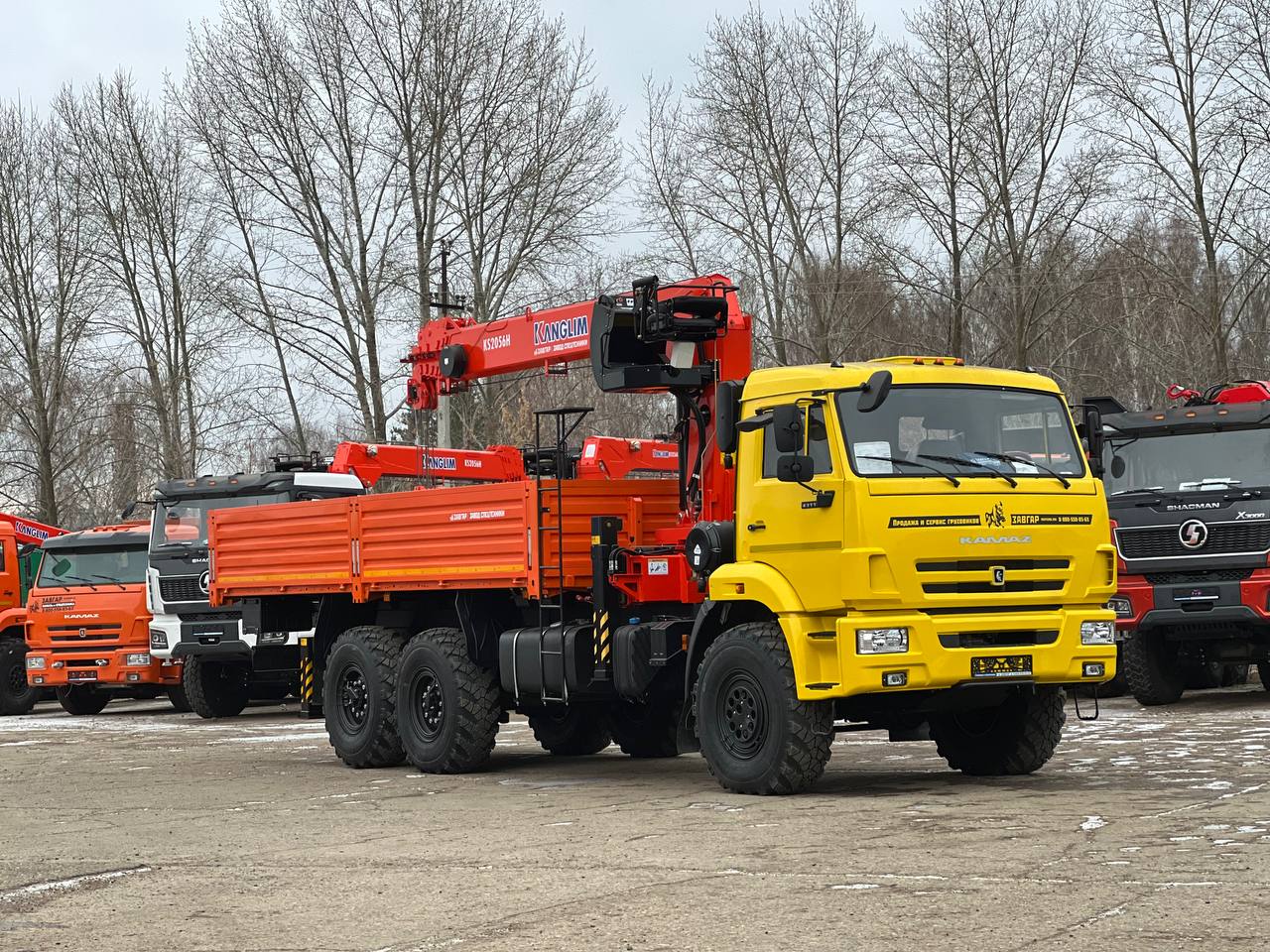 Бортовой грузовик КАМАЗ 43118 с КМУ Kanglim, 2025